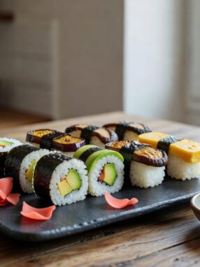 Sushi vegetariano y vegano más allá del pepino